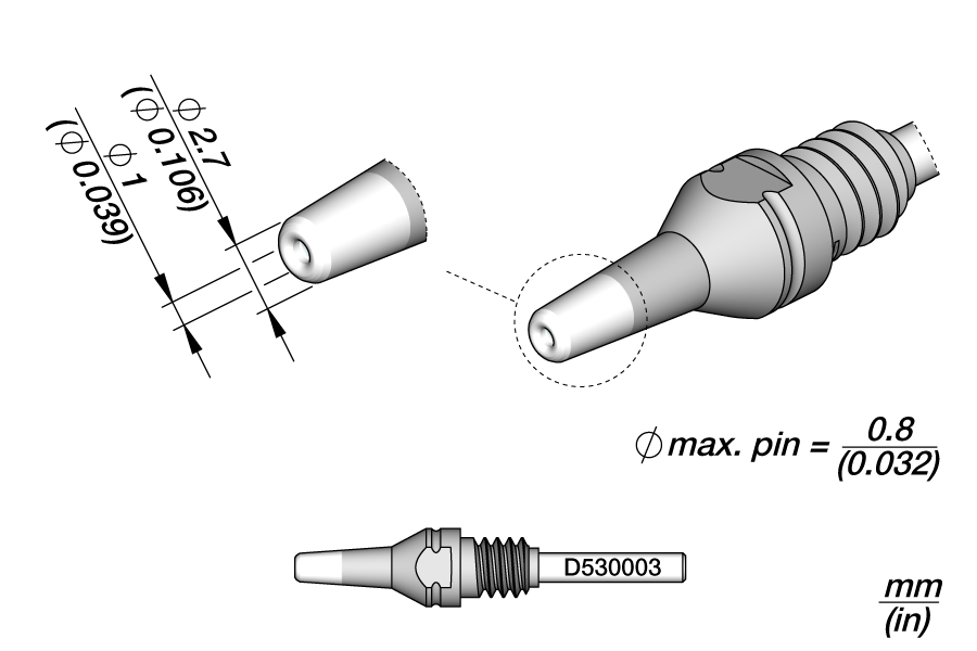 D530003 - Through-hole Desoldering Ø 1 S1